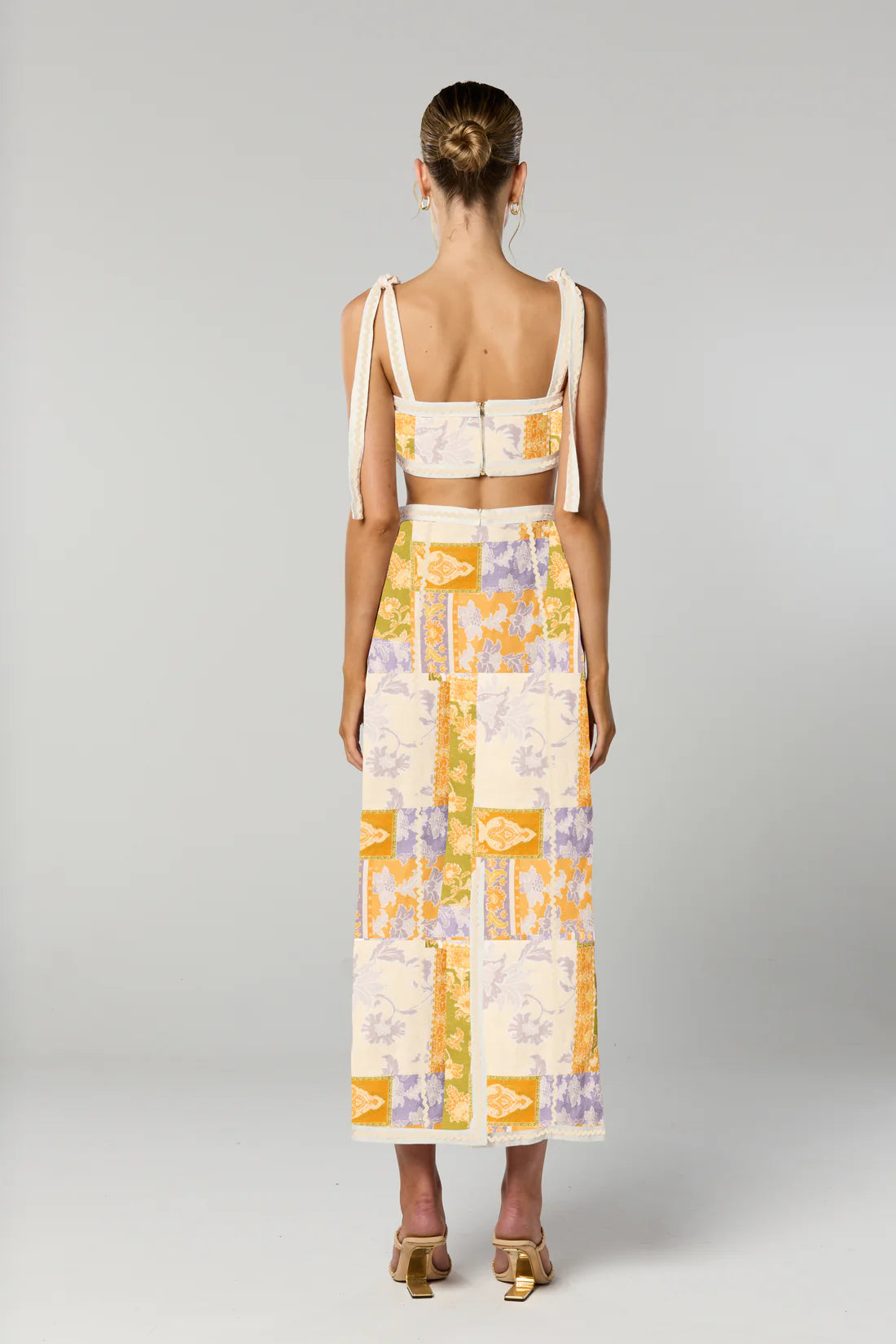 Winona Billie Midi Skirt - Patchwork Floral