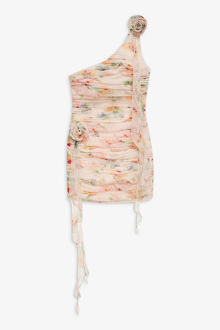 For Love & Lemons Abby One Shoulder Mini Dress - Multi