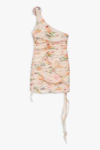 For Love & Lemons Abby One Shoulder Mini Dress - Multi