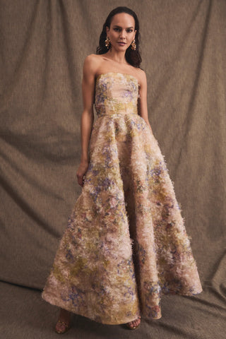 Helsi Celine Dress - Gold Watercolour