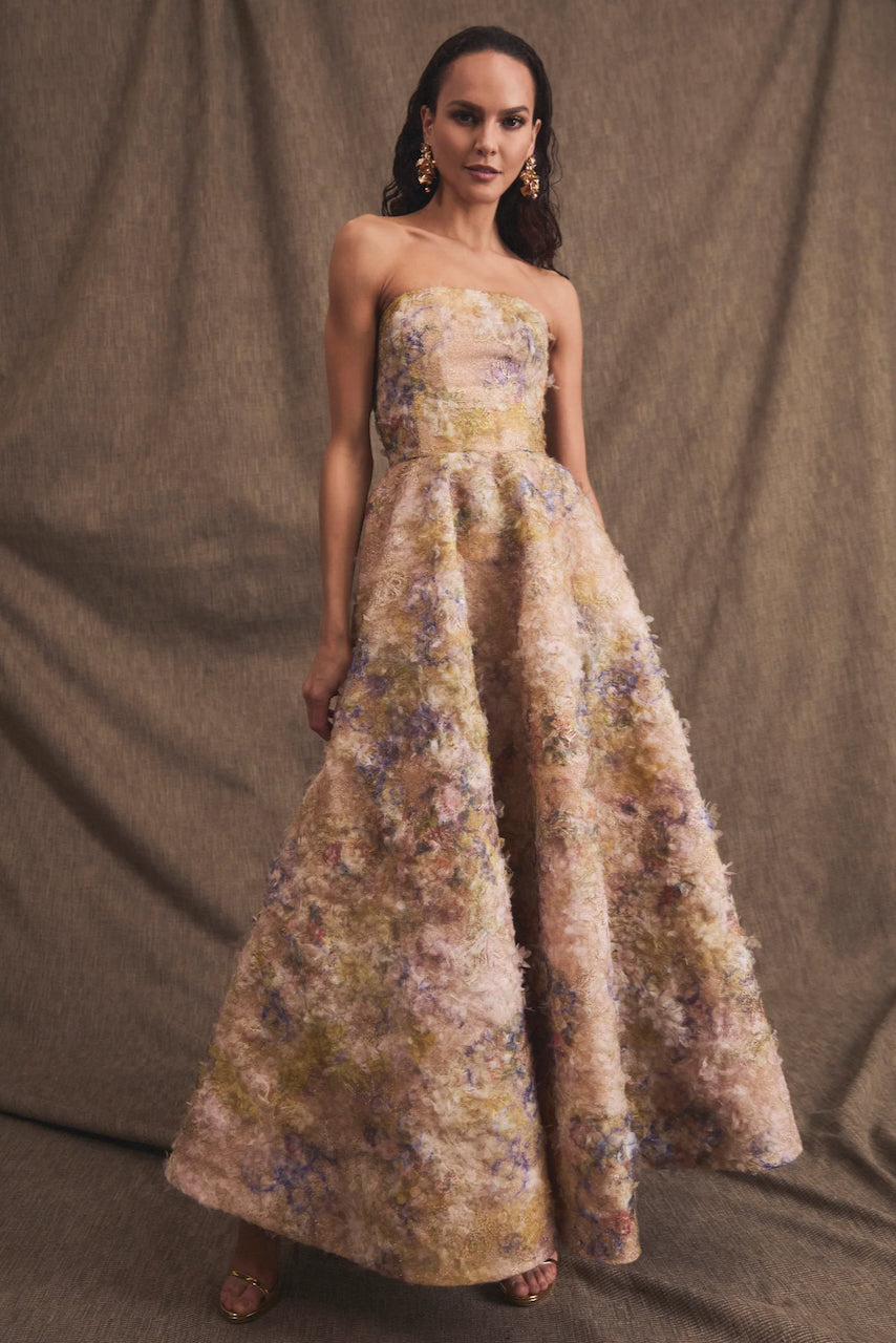 Helsi Celine Dress - Gold Watercolour