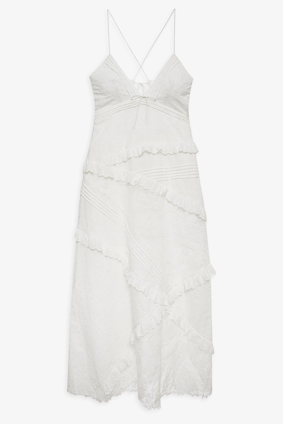 For Love & Lemons Rosalyn Maxi Dress - White