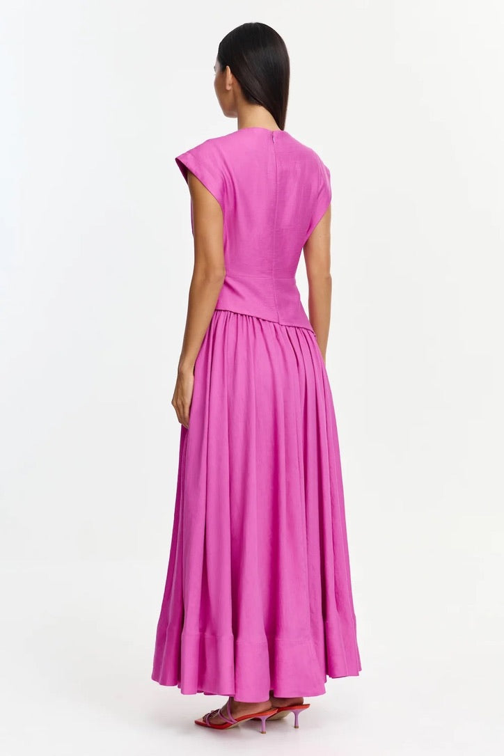 Acler Mannersly Maxi Dress - Pink Topaz