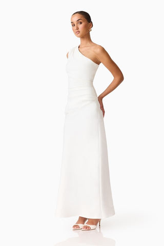 Elliatt Skye One Shoulder Gown - White
