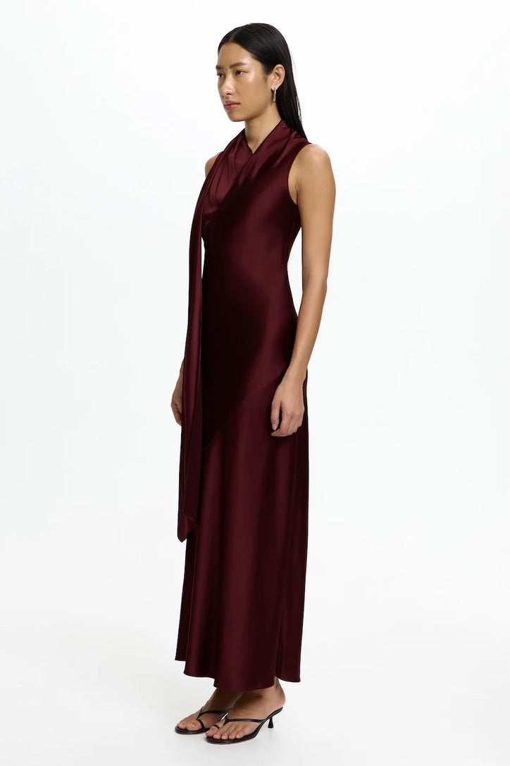 Significant Other Daira Maxi Scarf Dress - Bordeaux