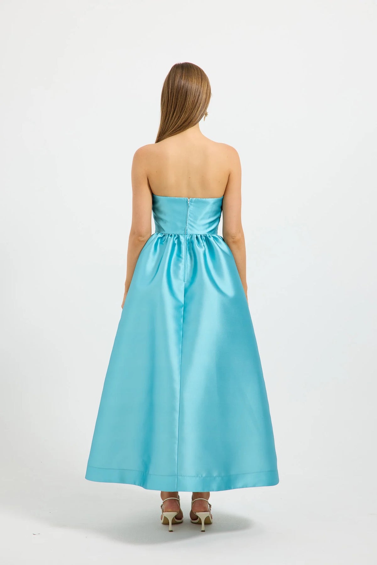 Pasduchas Kai Strapless Midi Dress - Teal