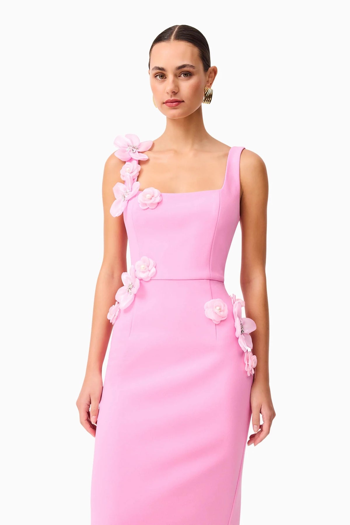 Elliatt Chantelle 3D Midi Dress - Pink