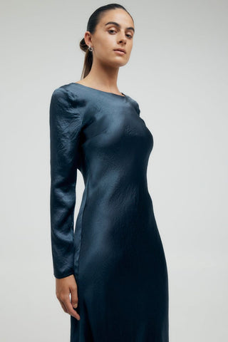 Third Form Crush Tie Back Maxi Dress - Gun Metal