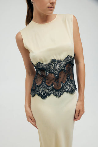 Third Form Visions Lace Trim Tank Dress - Marshmallow