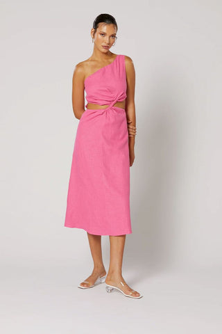 Winona Siesta Gathered Dress - Pink