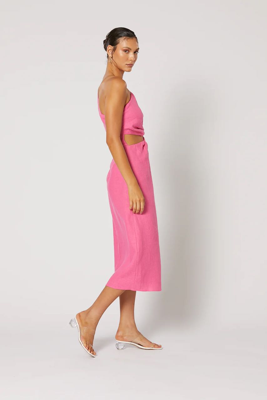 Winona Siesta Gathered Dress - Pink