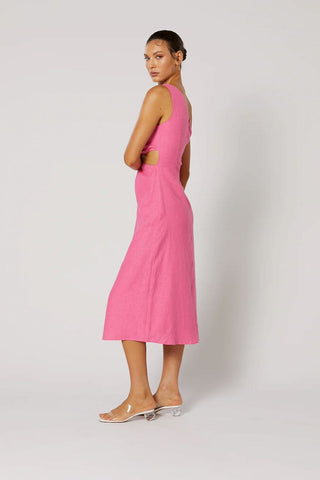 Winona Siesta Gathered Dress - Pink