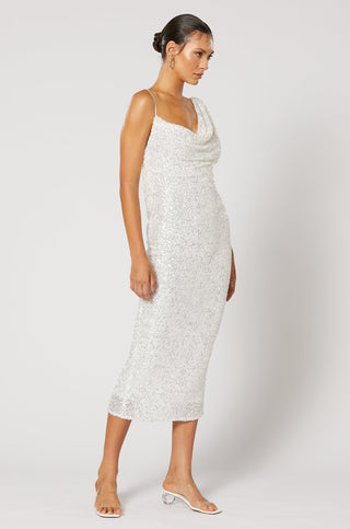Winona Spritz Midi Dress - White