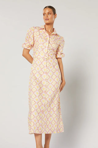 Winona Atlantis Midi Dress - Geo Print