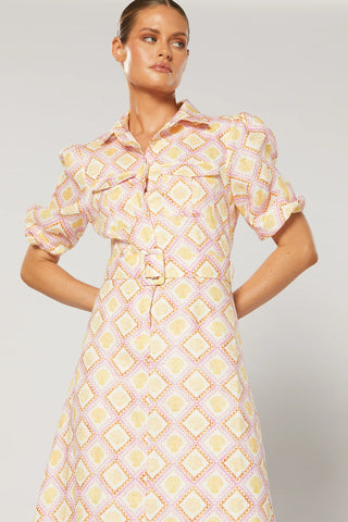 Winona Atlantis Midi Dress - Geo Print