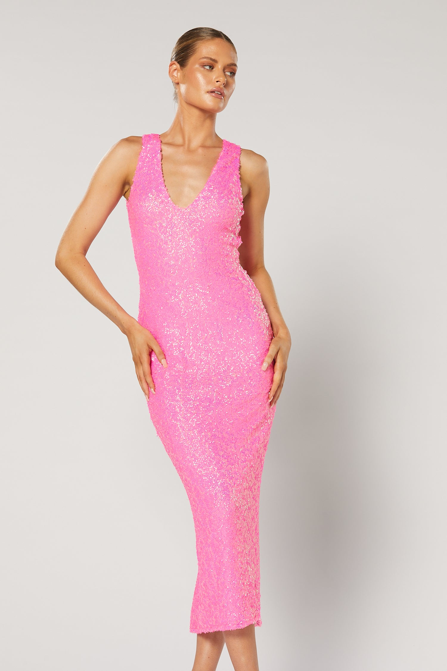 Winona Zadi Midi Dress Pink - Main Image