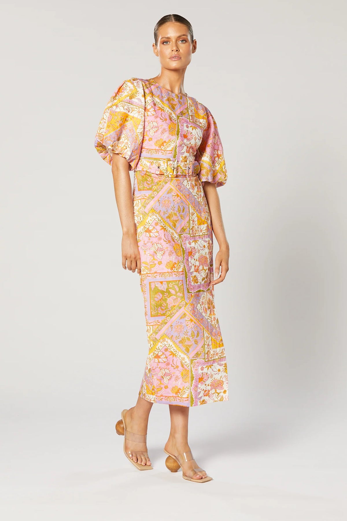 Winona Harlan Belted Dress - Paisley Print
