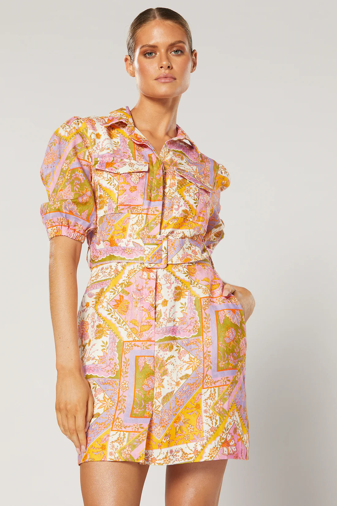 Winona Harlan Short Dress - Paisley Print