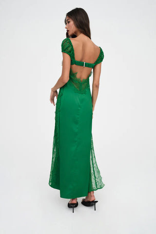 For Love & Lemons Casey Maxi Dress - Green