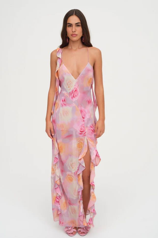 For Love Lemons Beate Maxi Dress Pink Dress Hire AU