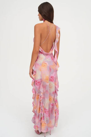 For Love & Lemons Beate Maxi Dress - Pink