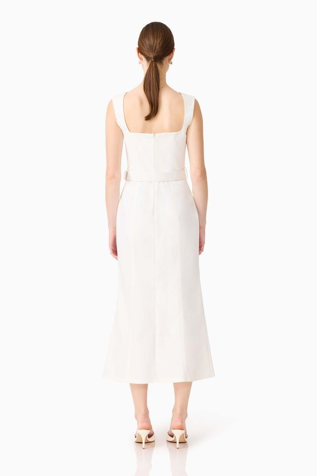 Elliatt Nydia Fit & Flare Maxi Dress - White