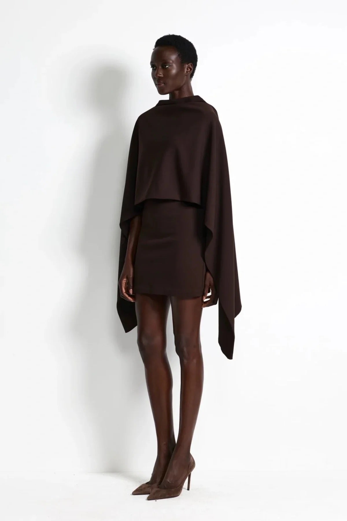 Effie Kats Kathryn Mini Dress - Coffee
