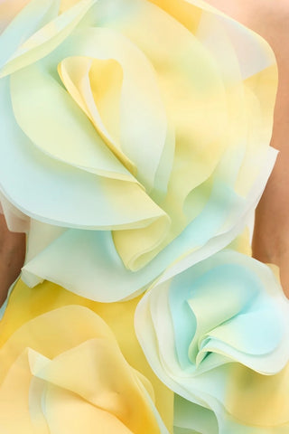 Acler Cotwall Mini Dress - Lemon Mist