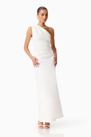 Elliatt Skye One Shoulder Gown - White