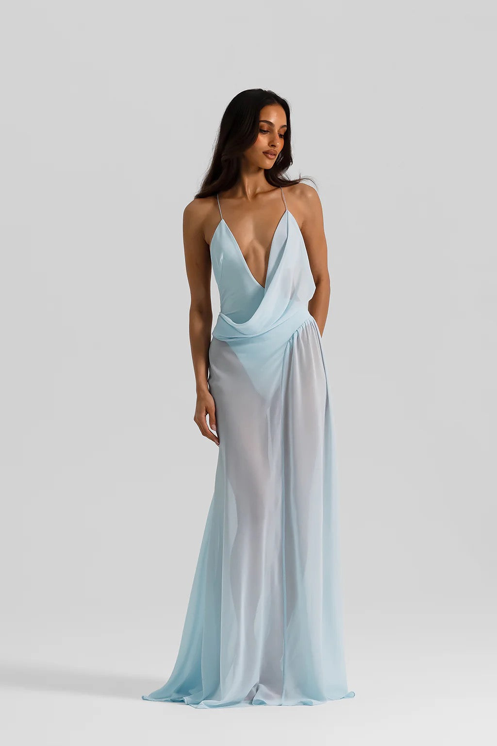 Natalie Rolt Agnes Gown - Ice Blue - Dress Hire AU Natalie Rolt Agnes Gown - Ice Blue - Dress Hire AU