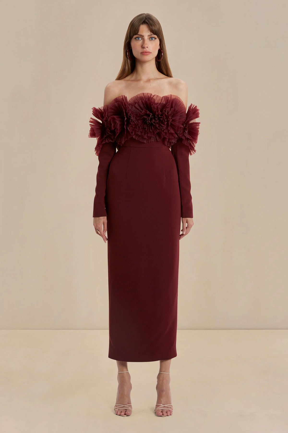 Sonya Siia Dress - Merlot