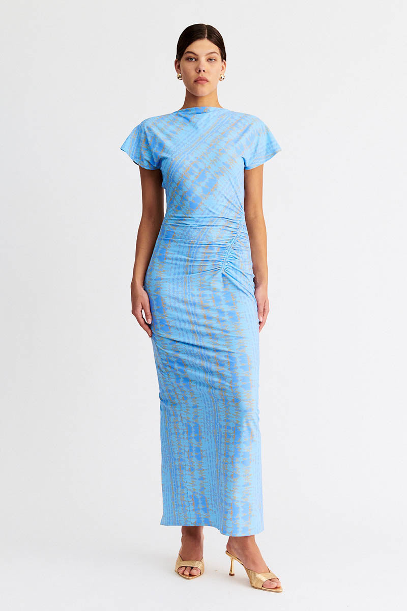 Suboo Claudia Short Sleeve Maxi Dress - Ice Blue - Dress Hire AU Suboo Claudia Short Sleeve Maxi Dress - Ice Blue - Dress Hire AU
