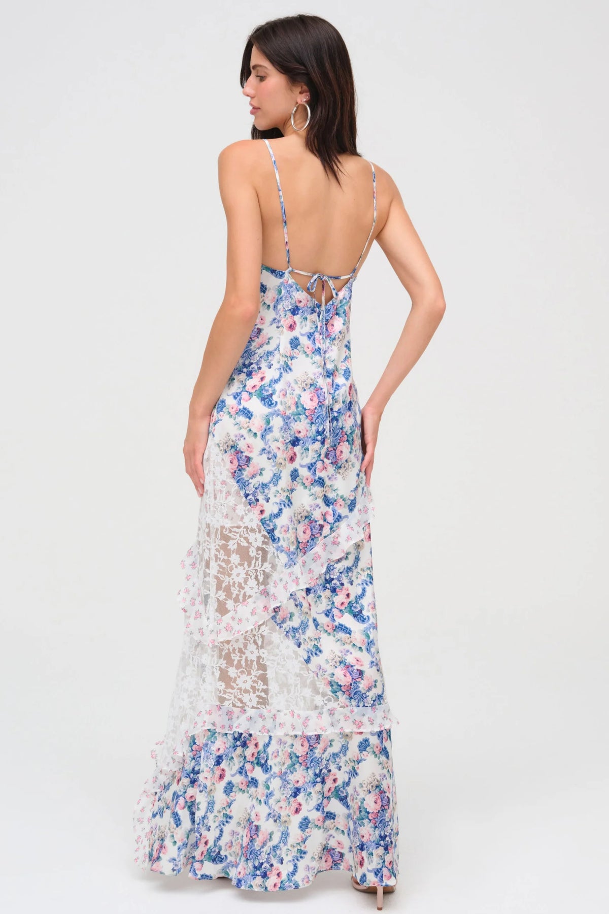 For Love & Lemons Josalyn Maxi Dress - Blue
