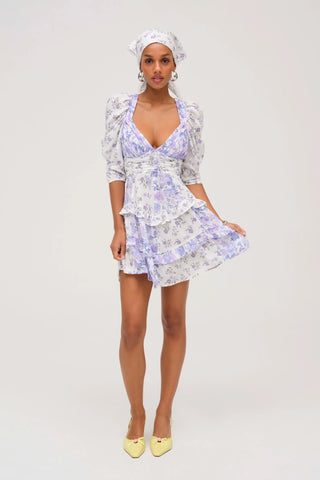 For Love & Lemons Rosalyn Mini Dress - Purple