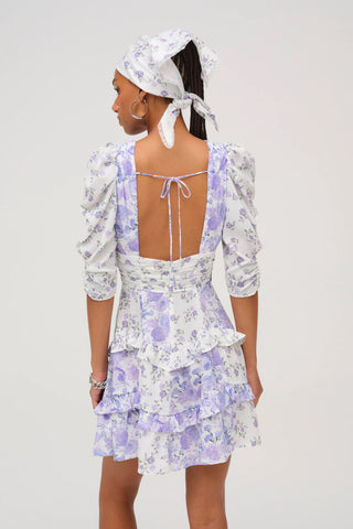 For Love & Lemons Rosalyn Mini Dress - Purple