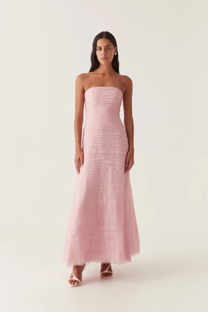 Aje Soundscape Maxi Dress - Chalk Pink - Dress Hire AU Aje Soundscape Maxi Dress - Chalk Pink - Dress Hire AU