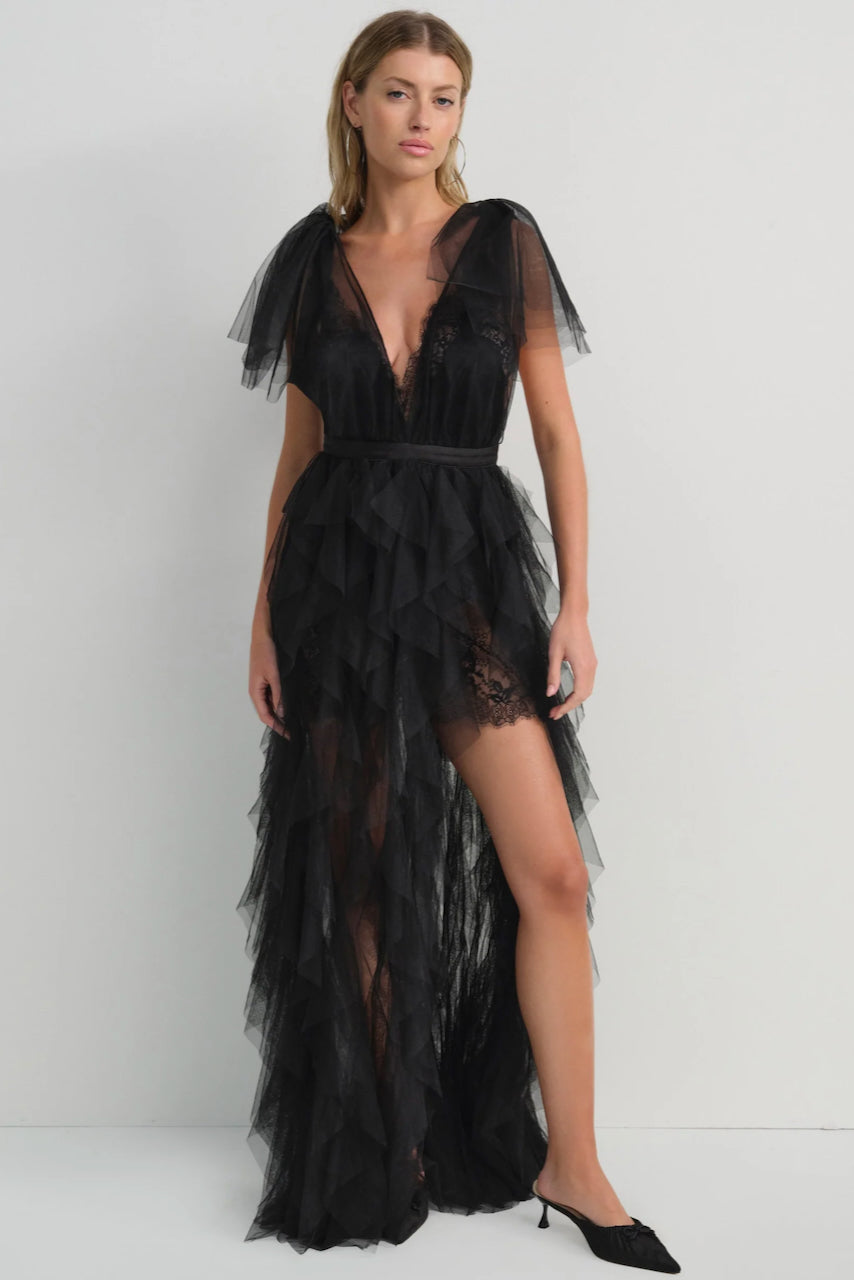 For Love & Lemons Maxine Gown - Black