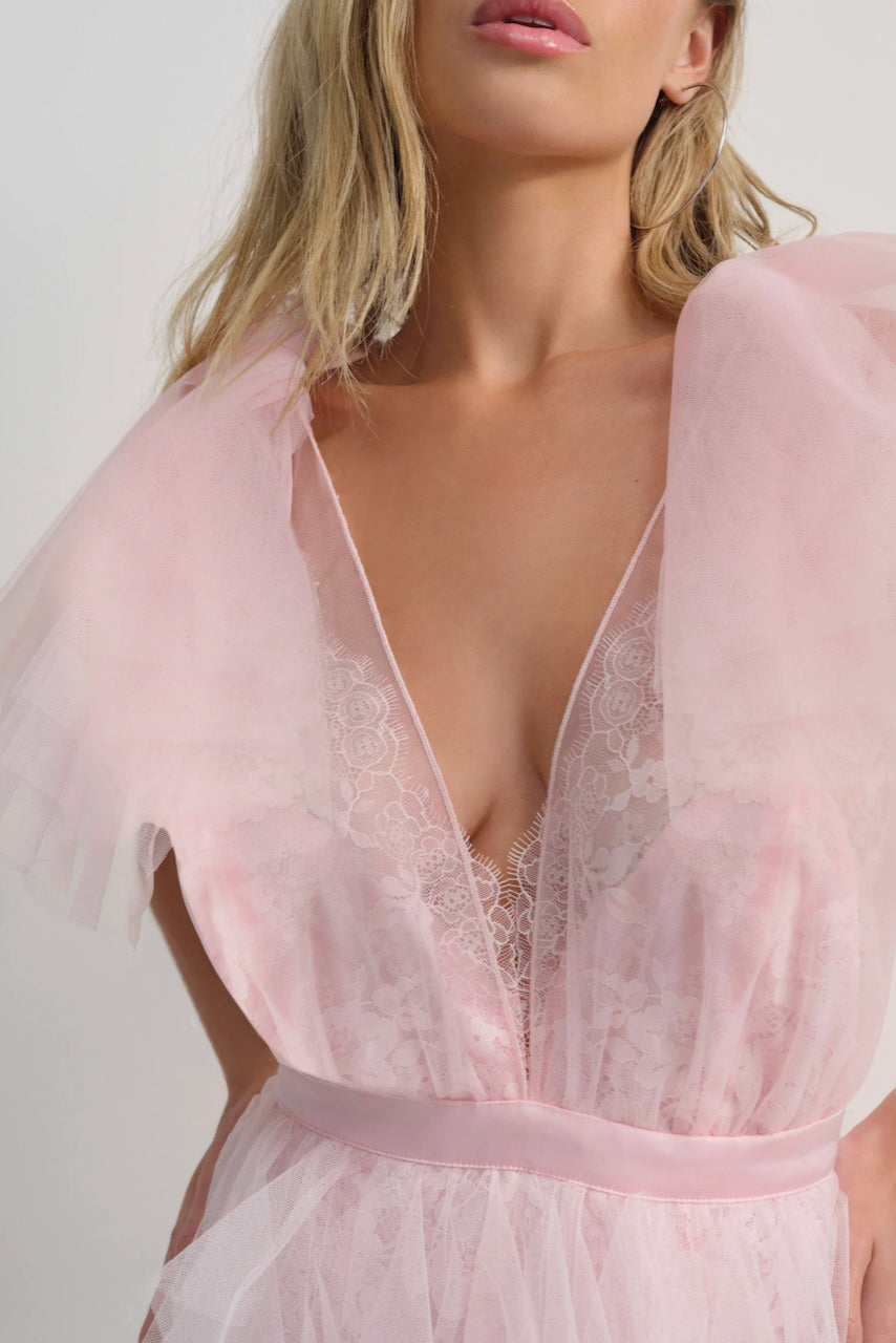 For Love & Lemons Maxine Gown - Pink