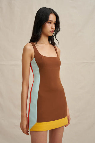 By Johnny Nadia Block Mini Dress - Multi