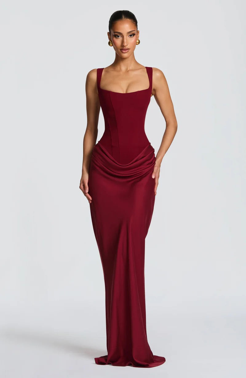 Babyboo Corneila Maxi Dress - Burgundy