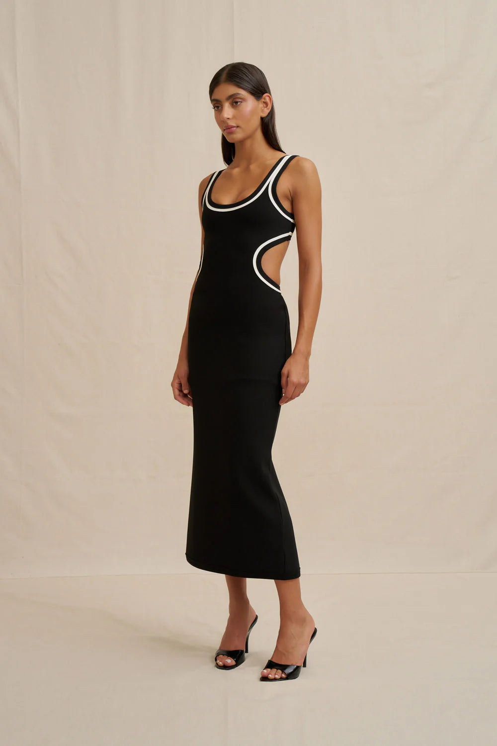 By Johnny Milly Cutout Midi Dress - Black