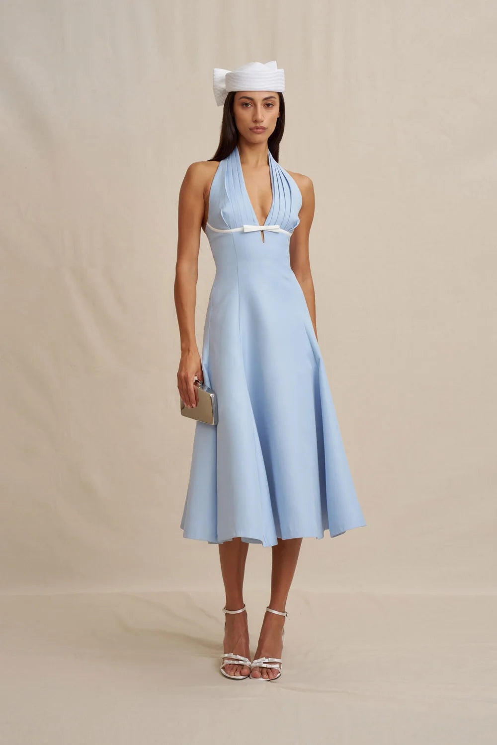 By Johnny Lilian Halter Midi Dress - Blue
