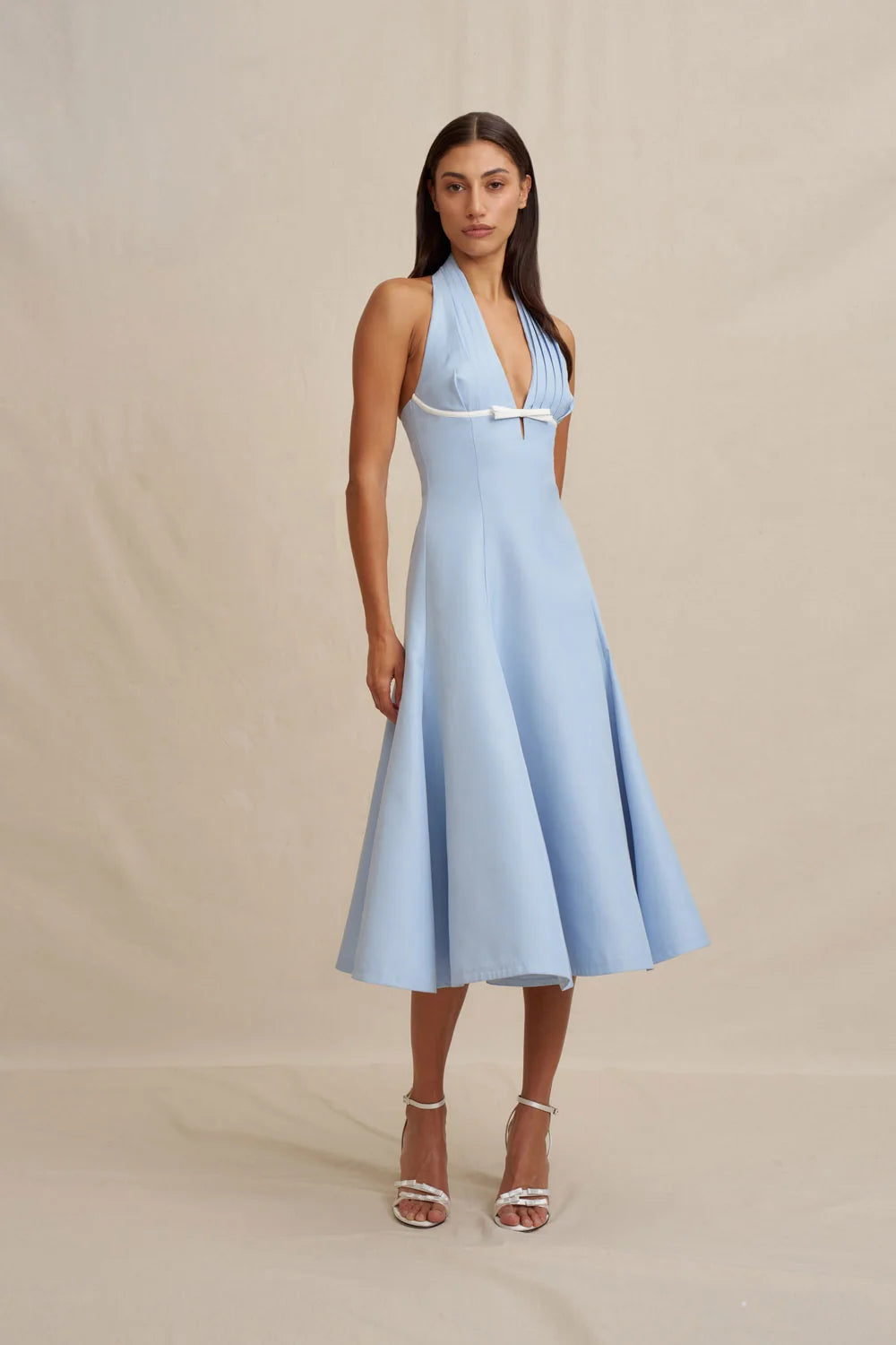 By Johnny Lilian Halter Midi Dress - Blue