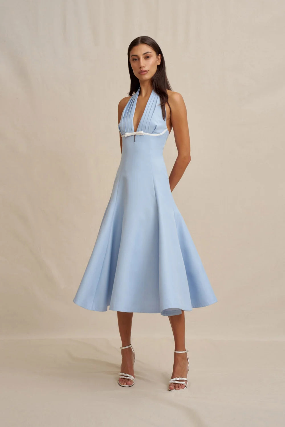 By Johnny Lilian Halter Midi Dress - Blue