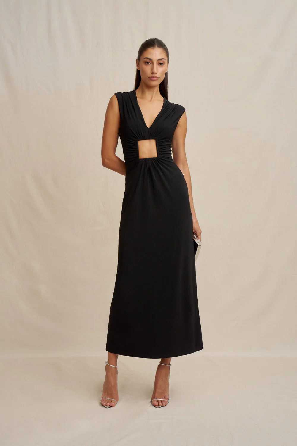 By Johnny Selene Black Cutout Maxi Dress - Black