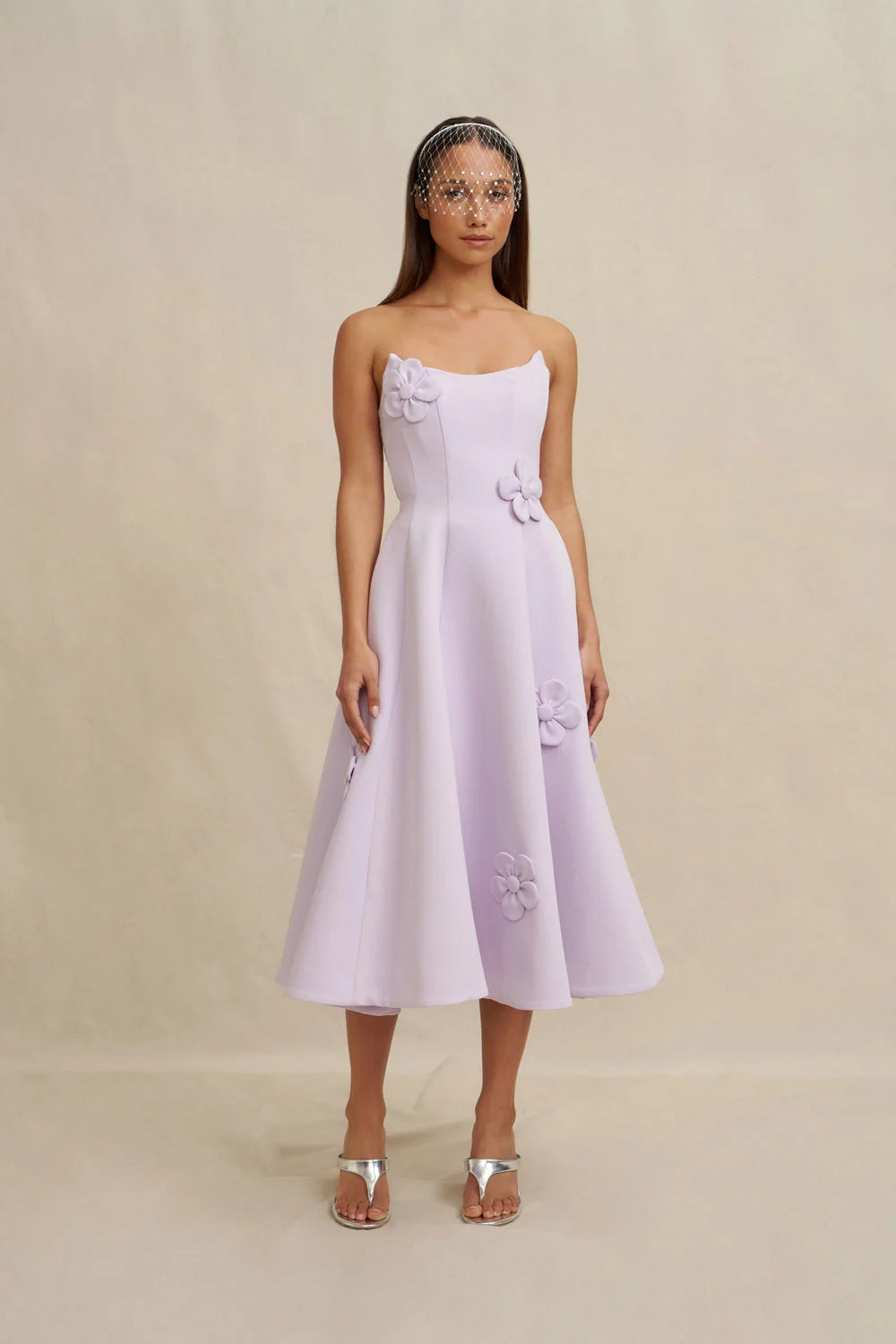 By Johnny Camellia Strapless Dress - Lilac