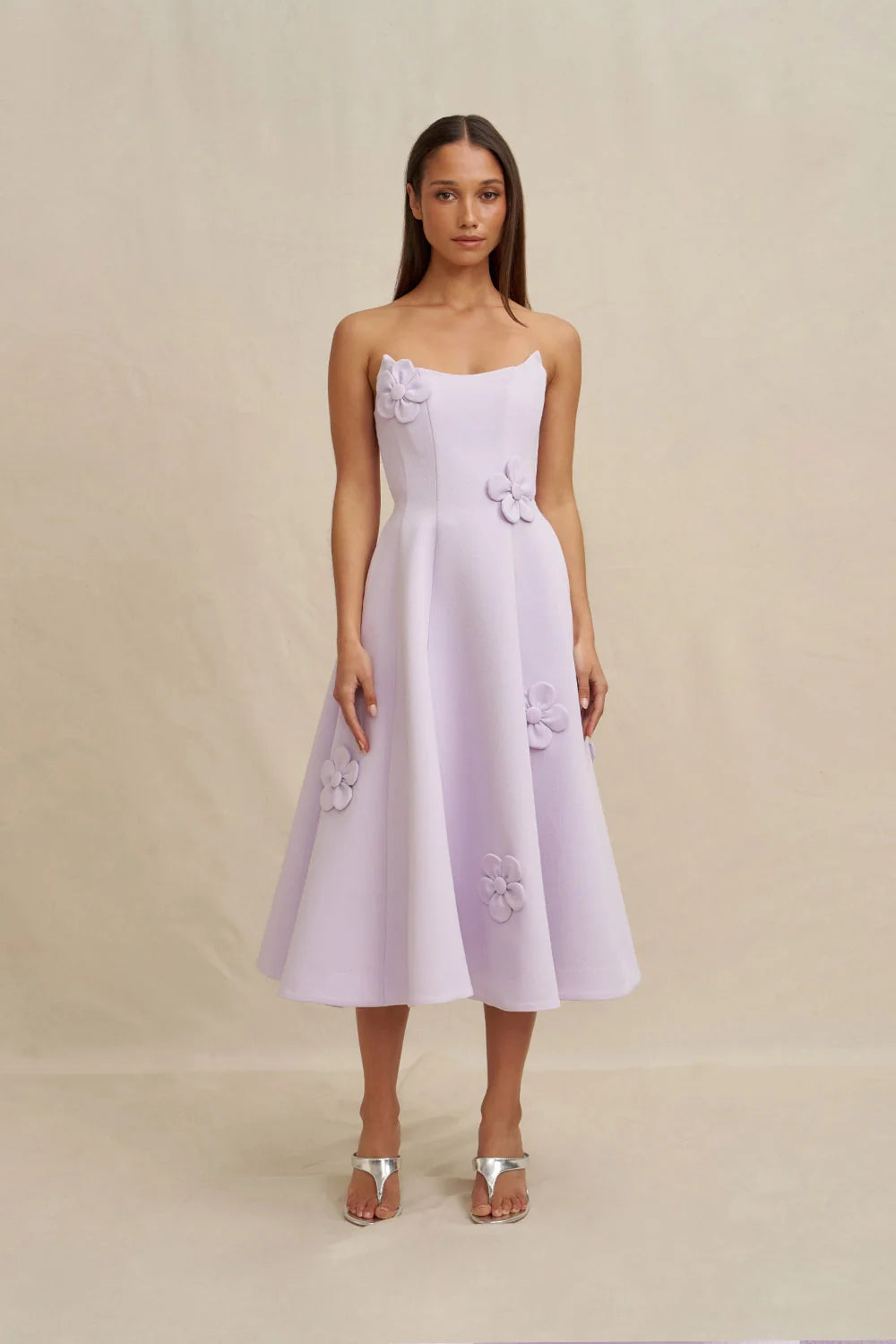 By Johnny Camellia Strapless Dress - Lilac