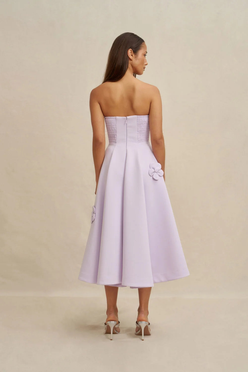 By Johnny Camellia Strapless Dress - Lilac