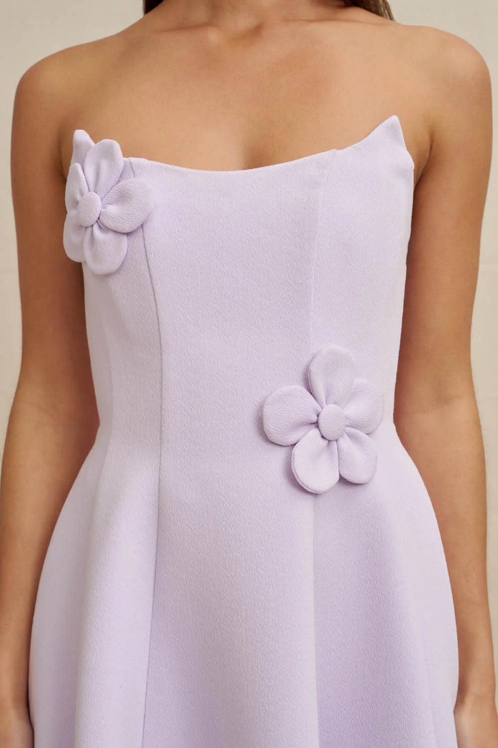 By Johnny Camellia Strapless Dress - Lilac