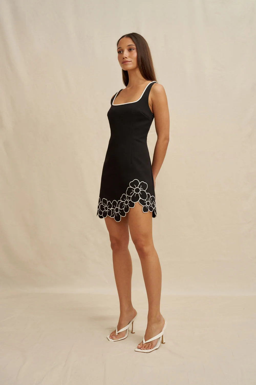 By Johnny Dahlia Mini Dress - Black